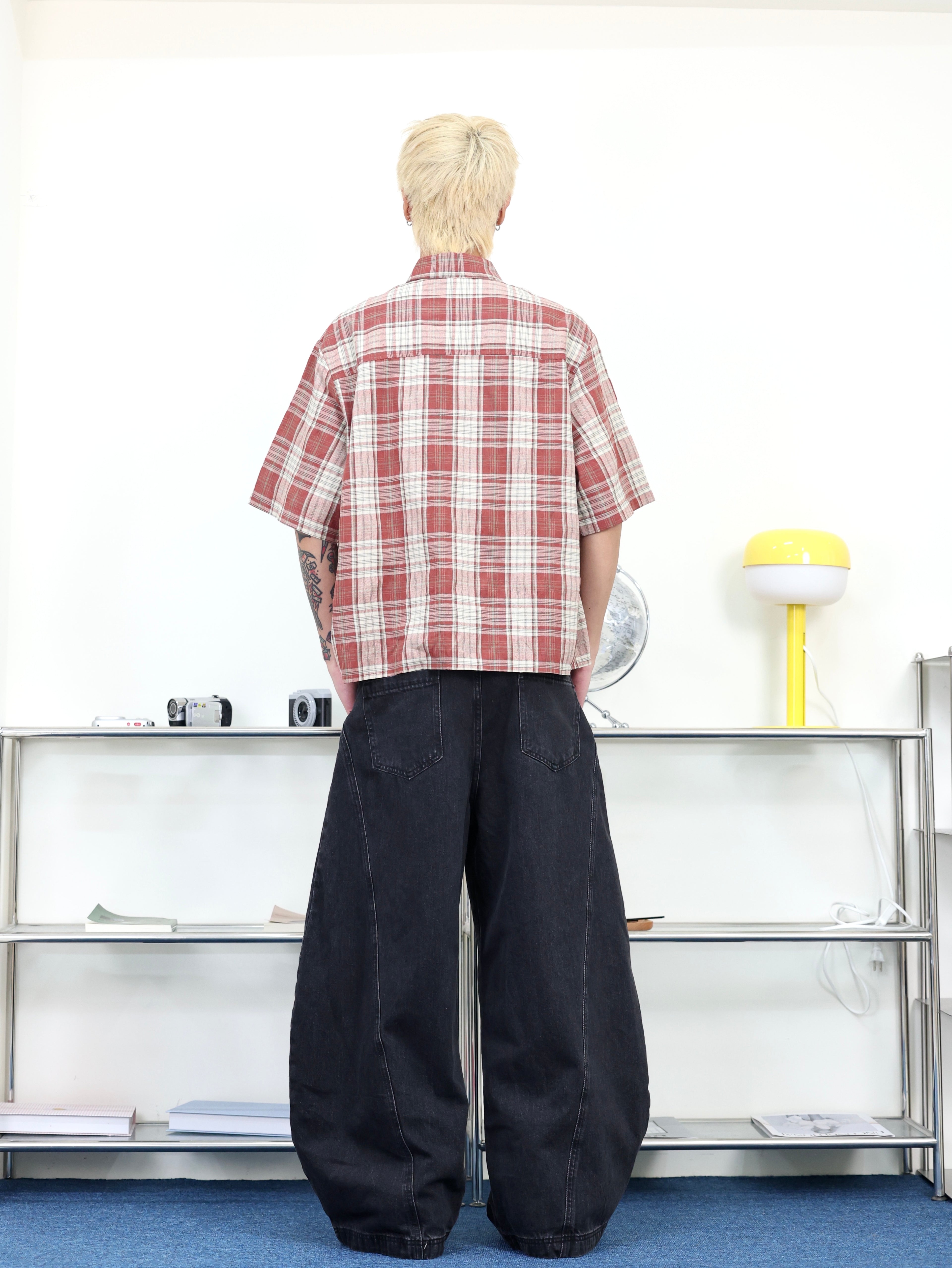 美式 街頭 高街  baggy pants 寬鬆 落地 復古 彎刀牛仔褲