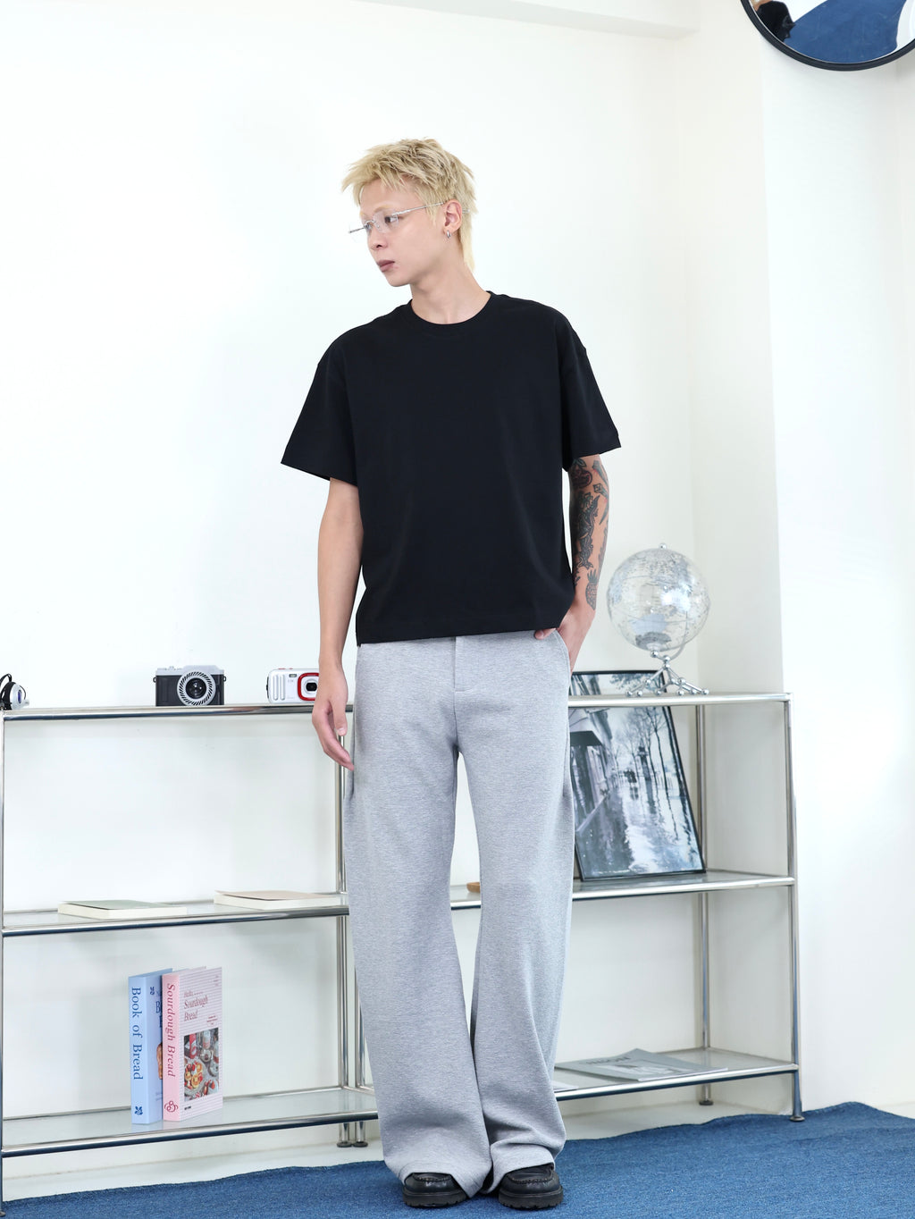 clean fit 垂墜感 特殊面料 剪裁 解構 闊腿棉褲
