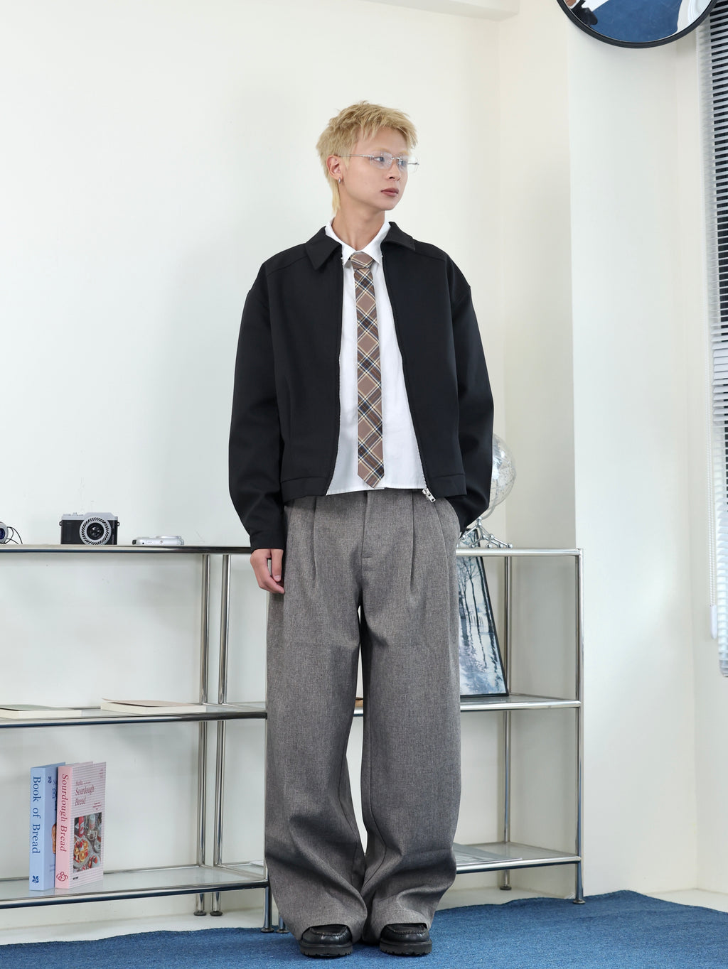 春夏 BOXY 短寬 clean fit 百搭 短版夾克外套