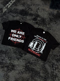 Y-ZONE 自訂款 “WE ARE ONLY FRIENDS “標語 BOXY圖T