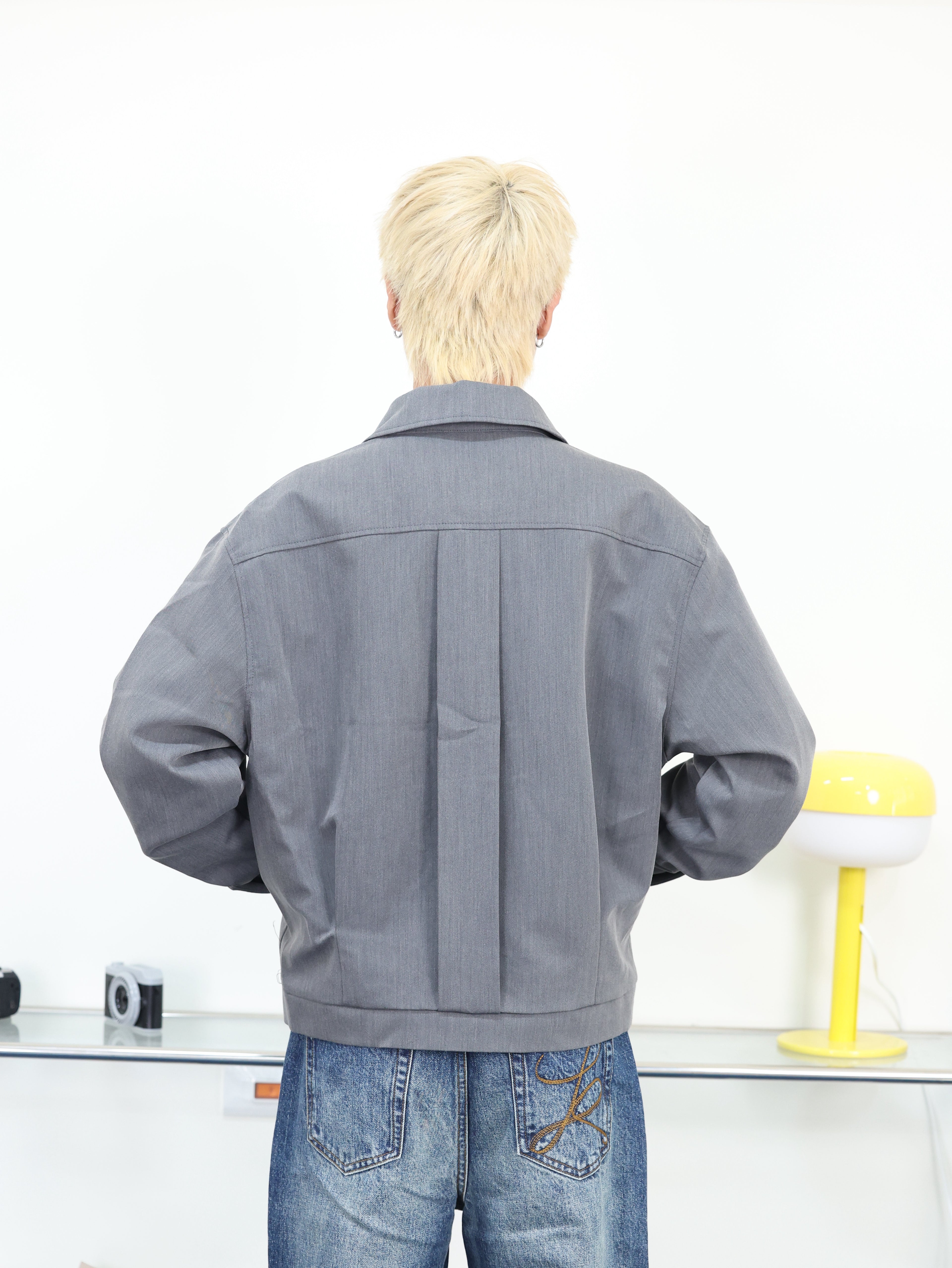 春夏 BOXY 短寬 clean fit 百搭 短版夾克外套