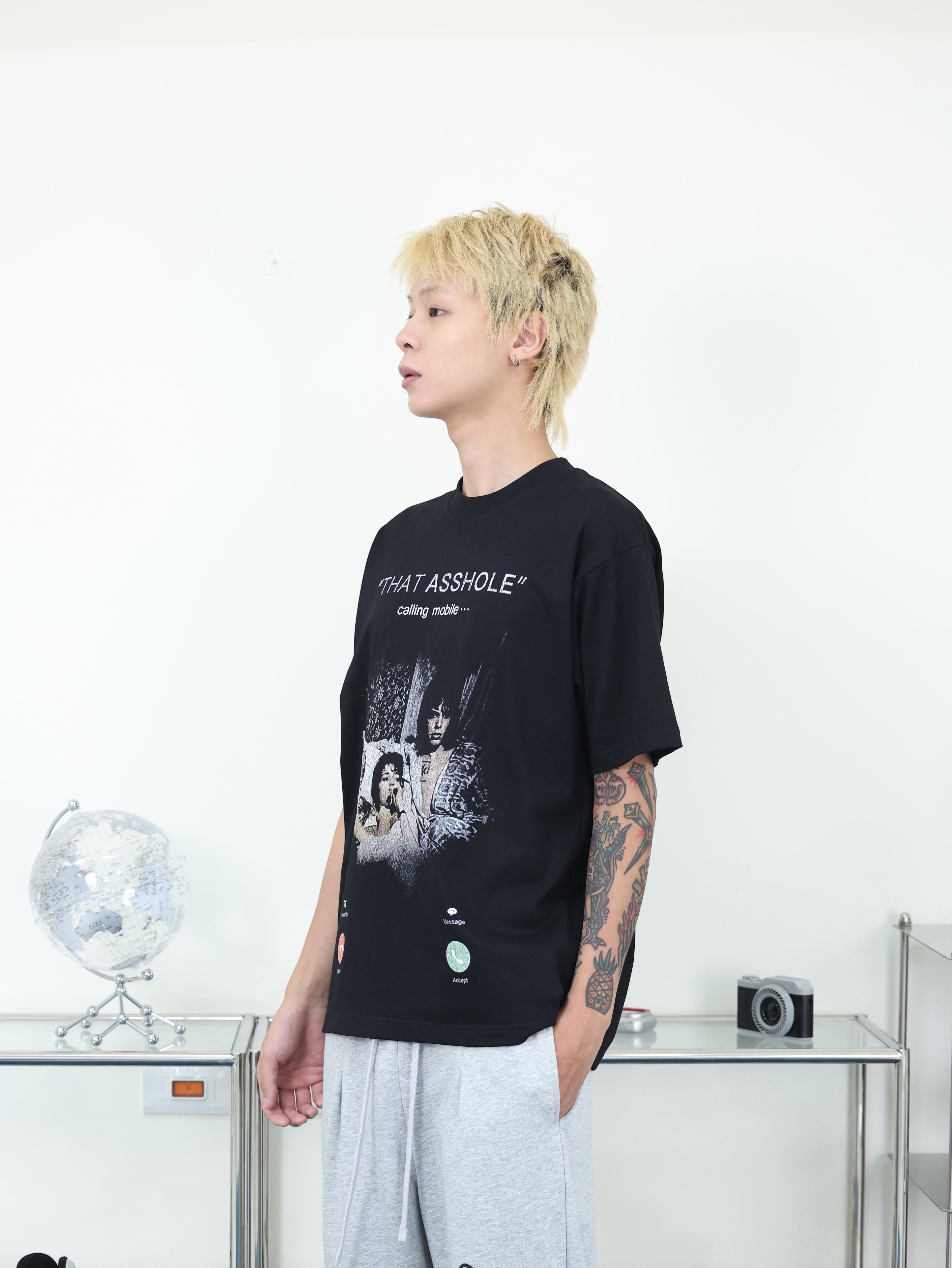 Y-ZONE 自訂款 斑駁 做舊 印花 圖T 短袖